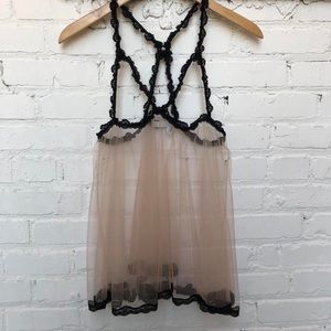 fleur du mal lace bondage babydoll chemise